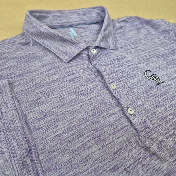 johnnie-O Other - Johnnie-O Polo Shirt Mens XXL Featherweight Performance MLB Rockies Purple